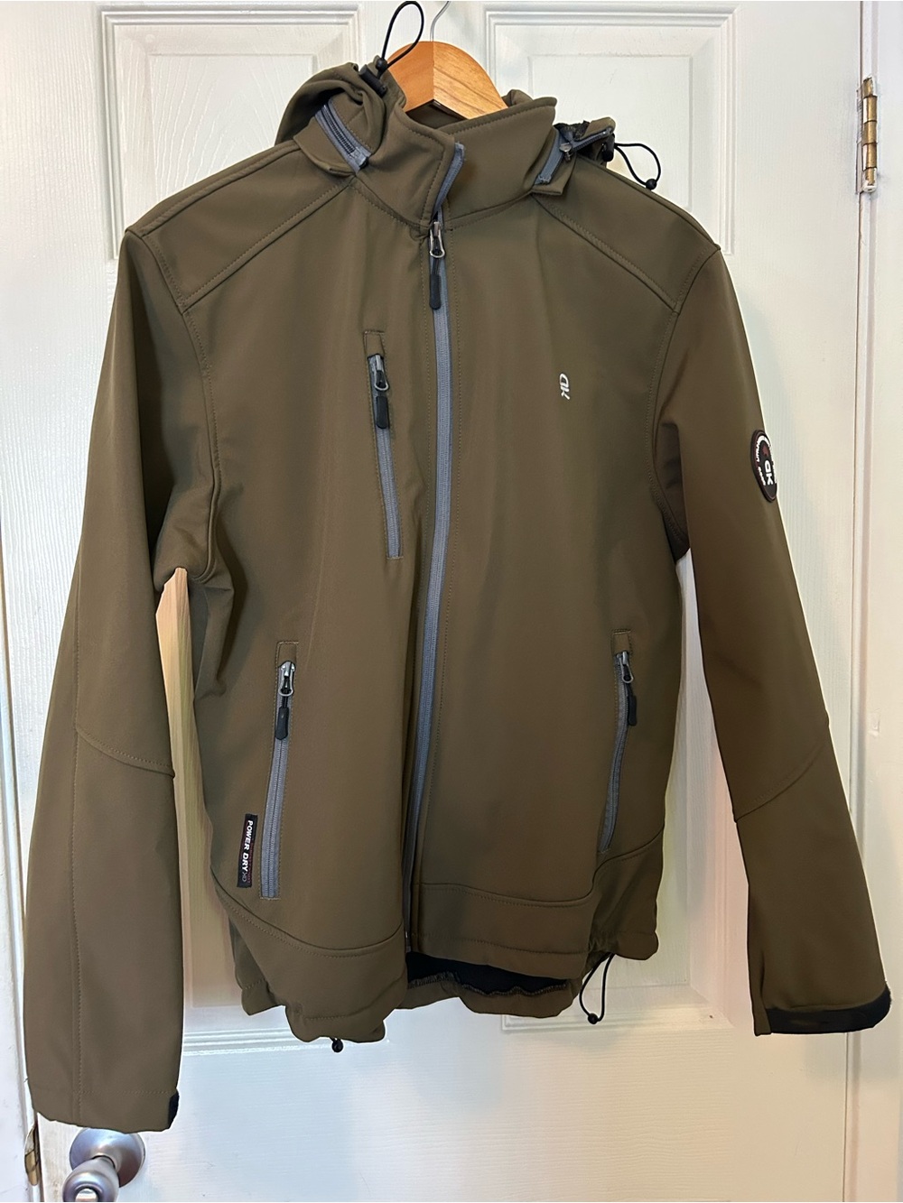 Little Donkey Andy Olive Green Zip Up Hoodie Men’s Sz Small Fleece Lined